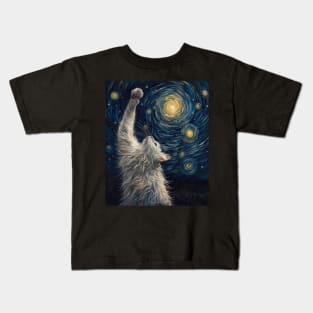 Cat Starry Night Melody Kids T-Shirt